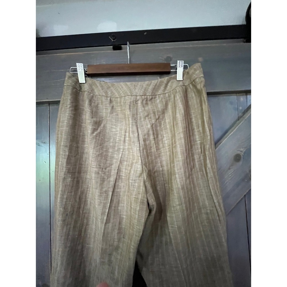 Lafayette 148‎ Tan Wool Linen Pants Trousers Size 10P Minimalist Academia - Picture 5 of 8